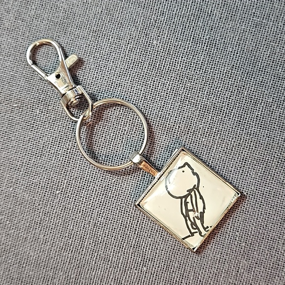 Children's book silverstein keyring art upcycled page ooak vintage - Picture 4 of 4